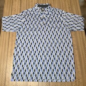 FootJoy Men’s Large Painted Tile Polo – Performance Golf Shirt